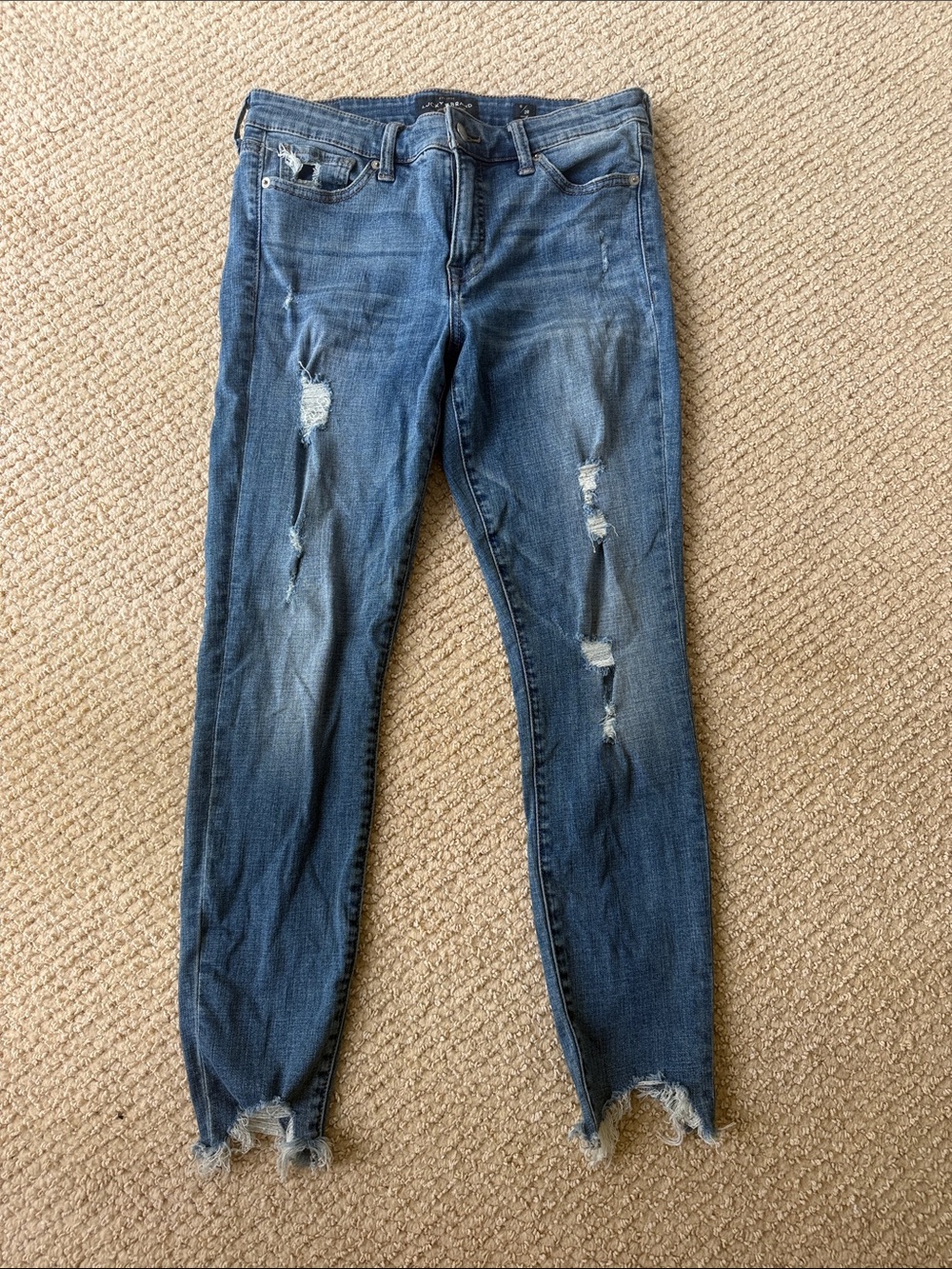 Lucky Brand Ava Ripped Skinny Jeans - Blue Denim size 6/28